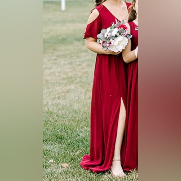 Hush Collection Burgundy Bridesmaid Dress - Picture 1 of 4